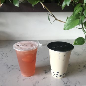 Miu's Tea - Strawberry green tea and green milk tea with boba - Bubble Tea Near Me - Miami, Florida Miu's Tea - Strawberry green tea and green milk tea with boba - Bubble Tea Near Me - Miami, Florida