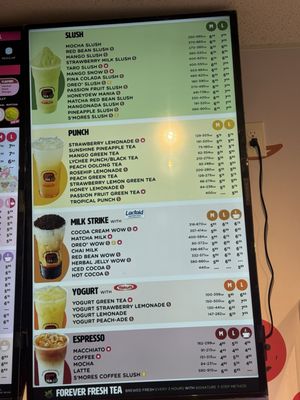 Menu photo 4 Kung Fu Tea Redlands, CA