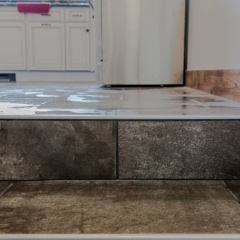 Shark Tile - Porcelain tile kitchen floor and stirs - Tiling Near Me