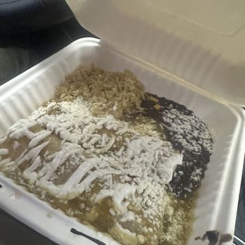 Spanglish Kitchen - 2nd time having Chicken Enchiladas (2) here My only complaint is the container rips - Mexican Near Me - Alhambra, California Spanglish Kitchen - 2nd time having Chicken Enchiladas (2) here My only complaint is the container rips - Mexican Near Me - Alhambra, California