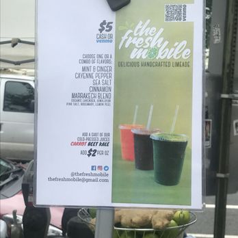 The Freshmobile - Mint and ginger was delicious! - Juice Bars & Smoothies Near Me