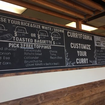 Curryfornia - Their Menu board. - Japanese Curry Near Me - Torrance, California Curryfornia - Their Menu board. - Japanese Curry Near Me - Torrance, California