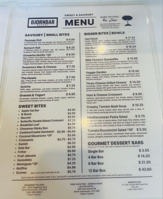 Menu photo 1 Bjornbar Bakery Coquitlam, BC Menu photo 1 Bjornbar Bakery Coquitlam, BC