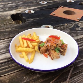 Inka's Joint - Crispy pork belly criolla sauce and French fries - Peruvian Near Me - Miami, Florida