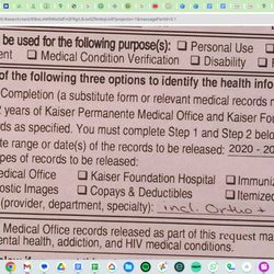 Kaiser Permanente - I definitely requested my MRI information - so I'm back to step one AGAIN!