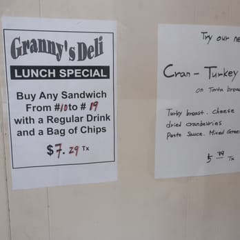 Granny's Deli - Specials - Sandwiches Near Me - Anaheim, California