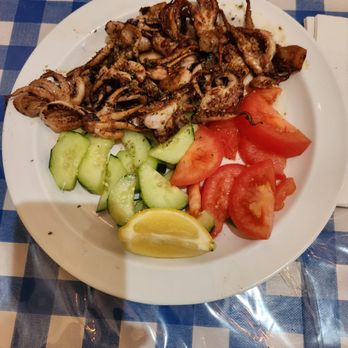 Papa Cristo's - Grilled baby octopus appetizer - Greek Near Me - Los Angeles, California Papa Cristo's - Grilled baby octopus appetizer - Greek Near Me - Los Angeles, California