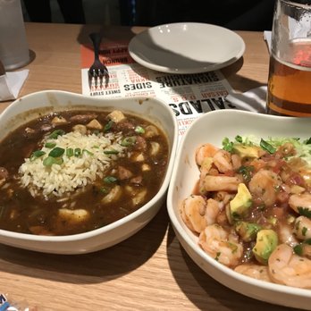 Tricky Fish - Gumbo on the left. Fish is great in here - Seafood Near Me - Richardson, Texas