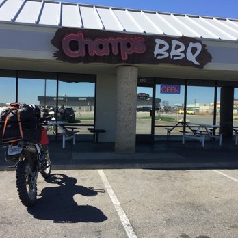 Champs BBQ - a much needed break after 7 hours of riding - Barbeque Near Me - Bakersfield, California Champs BBQ - a much needed break after 7 hours of riding - Barbeque Near Me - Bakersfield, California