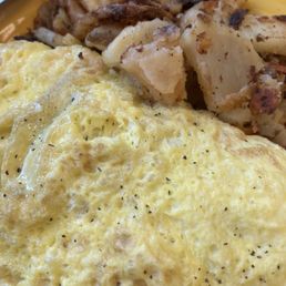 Omelette and home fries Omelette and home fries