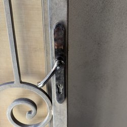 24Seven Locksmith Door Installation - Before security screen door front lock replacement in Scottsdale