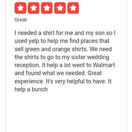 About when I went to Walmart to buy me and my son a shirt for my sister wedding reception About when I went to Walmart to buy me and my son a shirt for my sister wedding reception