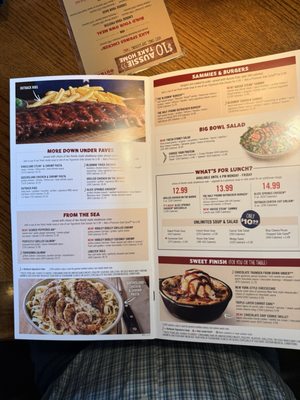Menu photo 1 Outback Steakhouse Ft. Wayne, IN Menu photo 1 Outback Steakhouse Ft. Wayne, IN