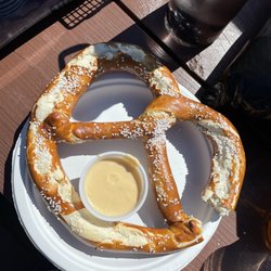King Ludwigs Biergarten - Pretzel and hot cheese sauce. And don't forget the spicy mustard!