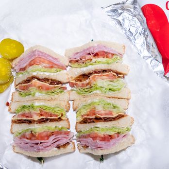 Pak Man Fried Chicken - Ham Club, comes with bacon, pickles, and chips! - Chicken Shop Near Me - Baltimore, Maryland Pak Man Fried Chicken - Ham Club, comes with bacon, pickles, and chips! - Chicken Shop Near Me - Baltimore, Maryland