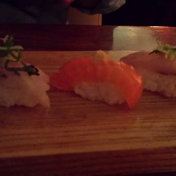 Uchi Austin - Three Piece Fukuoka Selection. Ours were jack fish, river salmon, and horse mackerel, if I recall correctly. - Sushi Bars Near Me - Austin, Texas Uchi Austin - Three Piece Fukuoka Selection. Ours were jack fish, river salmon, and horse mackerel, if I recall correctly. - Sushi Bars Near Me - Austin, Texas