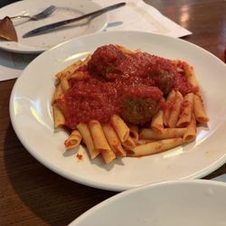 Top Of The Park - Meatballs with Penne.