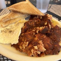 Log Cabin Cafe - Perfectly well done, as ordered! Yum!!
