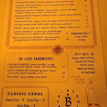 Beginner's Diner - Current late night menu October 2024 - Diners Near Me - San Diego, California