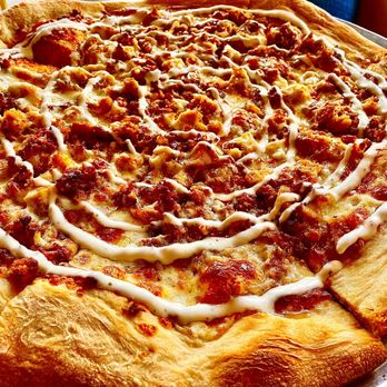 Amici's Restaurant - Chicken Bacon Ranch Pizza with Honey Drizzle - Pizza Near Me - Maywood, New Jersey Amici's Restaurant - Chicken Bacon Ranch Pizza with Honey Drizzle - Pizza Near Me - Maywood, New Jersey