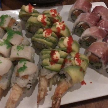 Kinkaku Izakaya - Izakaya roll, green dragon roll and the cheese prosciutto roll - Japanese Near Me - Kitchener, Ontario Kinkaku Izakaya - Izakaya roll, green dragon roll and the cheese prosciutto roll - Japanese Near Me - Kitchener, Ontario