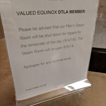 Equinox Downtown LA - Steam Rooms Down today! - Gyms Near Me - Los Angeles, California