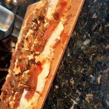 Cepas Wine and Tapas Bar - Meat lovers flat bread - Wine Bars Near Me - Tampa, Florida Cepas Wine and Tapas Bar - Meat lovers flat bread - Wine Bars Near Me - Tampa, Florida