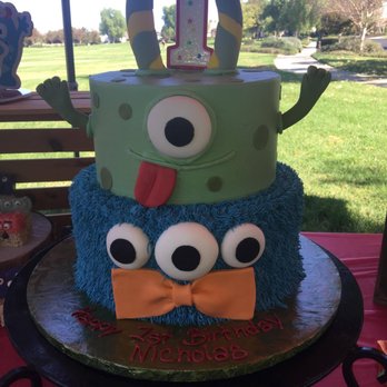 Elegance On Display - 1 Year Birthday - little monster two tiered birthday cake - Desserts Near Me - Fallbrook, California