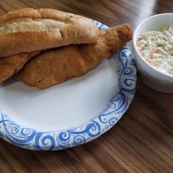 Town Tavern - Fish sandwich and coleslaw