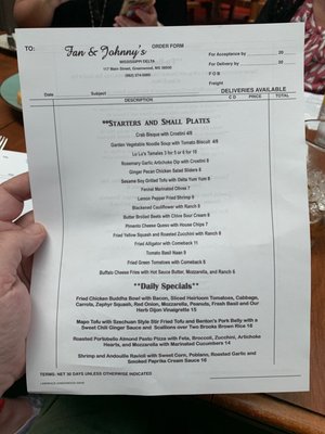 Menu photo 4 Fan and Johnny's Greenwood, MS Menu photo 4 Fan and Johnny's Greenwood, MS