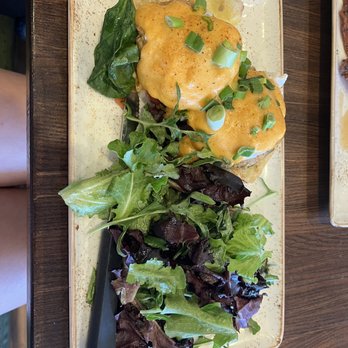 First Watch - Crab cake Benedict on fresh greens - Breakfast & Brunch Near Me - Glendale, Arizona First Watch - Crab cake Benedict on fresh greens - Breakfast & Brunch Near Me - Glendale, Arizona