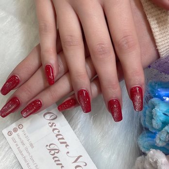 Oscar Nails Bar - Red cat eyes - Nail Salons Near Me - Mamaroneck, New York