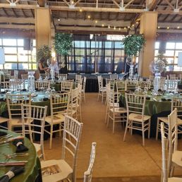 We rented chairs, table service for 350, including steak knives!