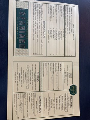 Menu photo 8 The Spaniard Tampa, FL