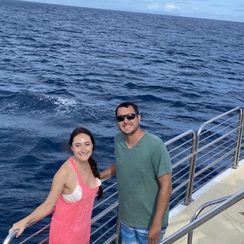 Blue Dolphin Charters - Hanging out on the way out! - Boating Near Me - Eleele, Hawaii