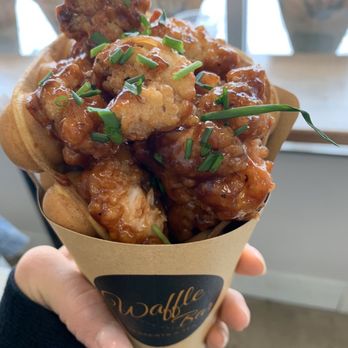 Waffle Bar - Chicken bbq waffle cone - Waffles Near Me - Minneapolis, Minnesota