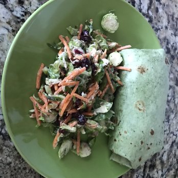Sprouts Cafe - Lunch Special: Shrimp wrap with Brussel sprout slaw - Juice Bars & Smoothies Near Me - Gastonia, North Carolina