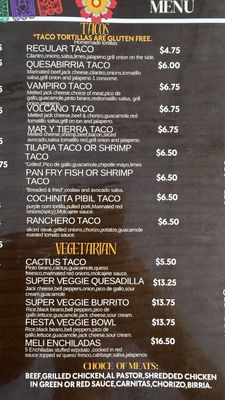 Menu photo 1 Chuy's Fiestas San Francisco, CA