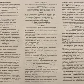 Mr Zeke's Restaurant - Menu - Burgers Near Me - Lakeside, Arizona Mr Zeke's Restaurant - Menu - Burgers Near Me - Lakeside, Arizona