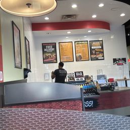 Front counter and menu