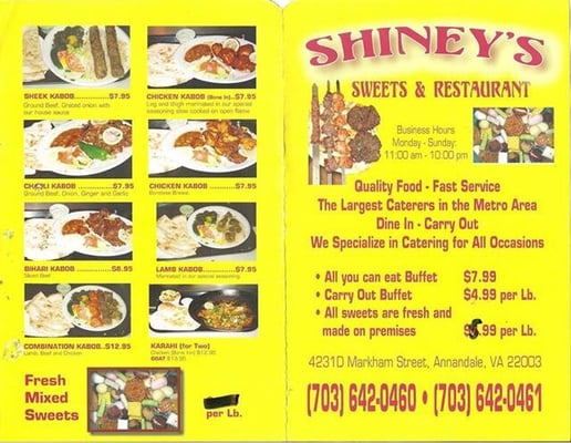 Menu photo 2 Shiney's Sweets & Restaurant Annandale, VA