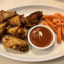 Cork & Kale Restaurant - Baked wings with a nice hot sauce to accompany