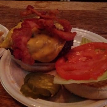 Corner Bistro - Bistro Burger (bacon, cheeseburger) with a side of fries. Yum. - American Near Me - New York, New York Corner Bistro - Bistro Burger (bacon, cheeseburger) with a side of fries. Yum. - American Near Me - New York, New York