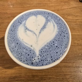 Rocanini Coffee Roasters - Blue matcha latte - Coffee Roasteries Near Me - Vancouver, British Columbia