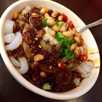 Chengdu Taste - Mung Bean Jelly Noodle w/Chili Sauce - Szechuan Near Me - Alhambra, California
