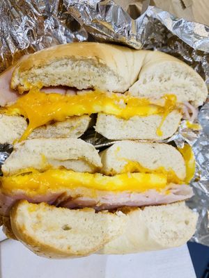 Photo of Sidamo Coffee and Tea - Washington, DC, DC, US. Ham, Egg and Cheese Breakfast Sandwich