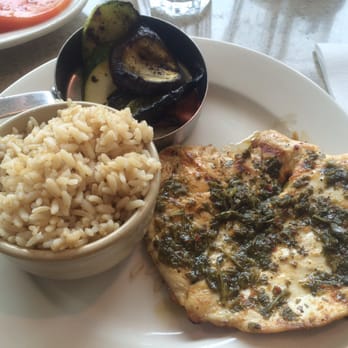 Sergio's Restaurant - Grilled Chicken chimichurri with brown rice and steamed vegetables - Cuban Near Me - Miami, Florida Sergio's Restaurant - Grilled Chicken chimichurri with brown rice and steamed vegetables - Cuban Near Me - Miami, Florida