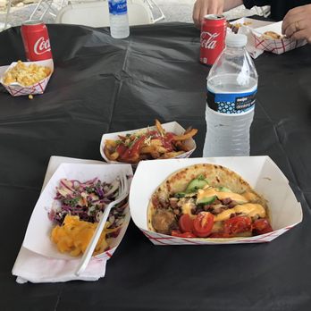 Grill Chasers - Chicken Baconator Wrap with Parmesan Cheese & Garlic Fries, Kale Salad and Mac & Cheese ! - Food Trucks Near Me - Charlevoix, Michigan