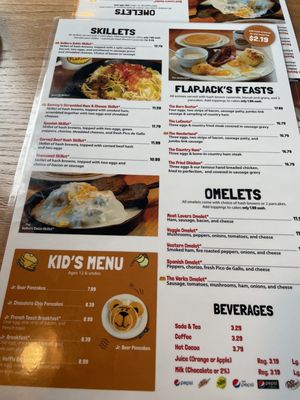 Menu photo 4 Flapjack's Pancake Cabin Pigeon Forge, TN