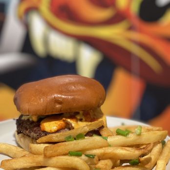 Shōjō Logan - a burger and french fries - Asian Fusion Near Me - Boston, Massachusetts Shōjō Logan - a burger and french fries - Asian Fusion Near Me - Boston, Massachusetts